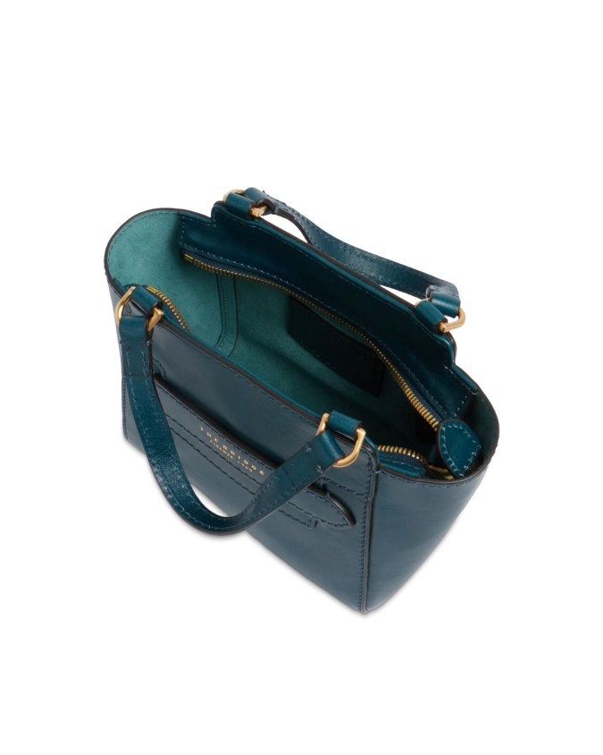 The Bridge - Borsa a mano in pelle con doppio manico e tracolla Lucrezia