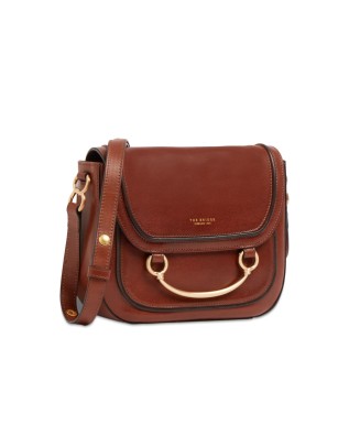  The Bridge - Borsa a tracolla in pelle con patta Luce 2