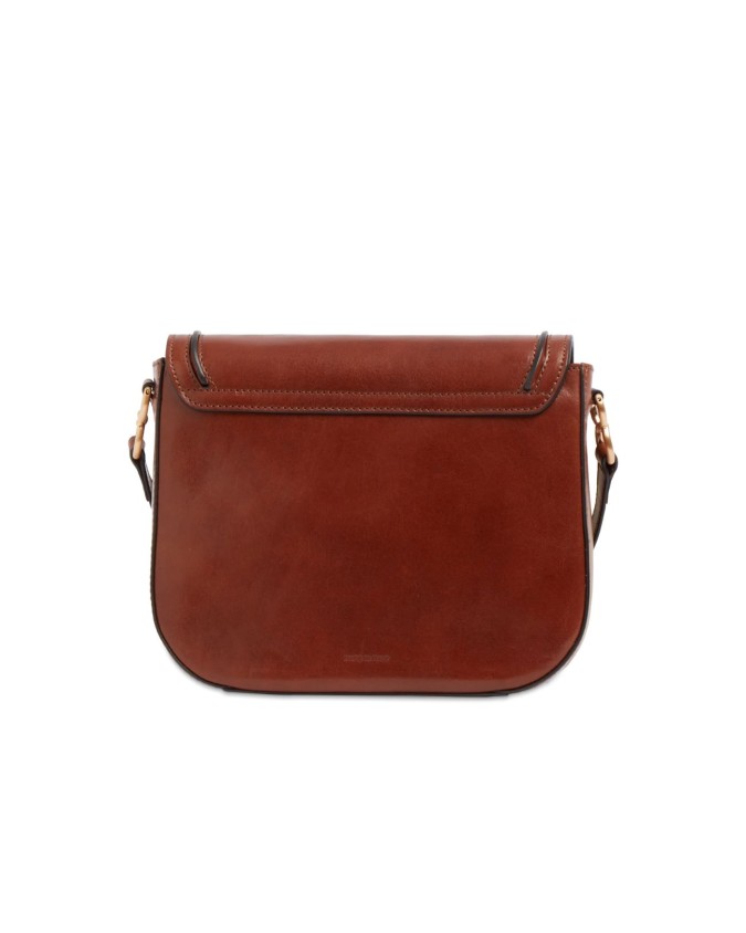 The Bridge - Borsa a tracolla in pelle con patta Luce