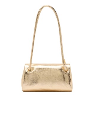 Trussardi - Borsa a spalla e tracolla in pelle con finitura dorata mini Orbita 2