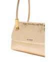 Trussardi - Borsa a spalla e tracolla in pelle con finitura dorata mini Orbita