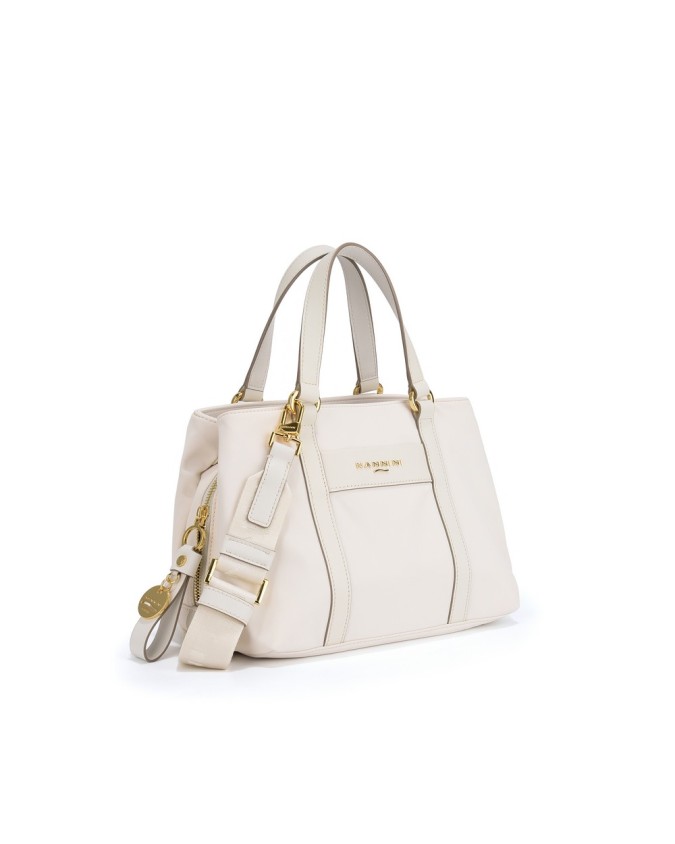 Nannini -  Nylon and leather handbag...