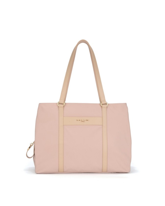  Nannini - Borsa a spalla shopping con doppio manico in nylon e