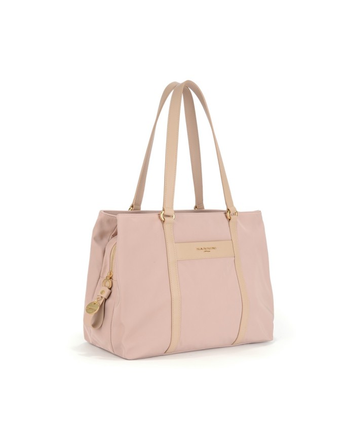  Nannini - Borsa a spalla shopping con doppio manico in nylon e