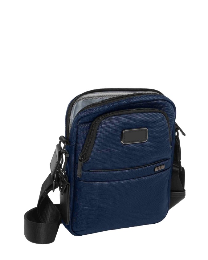 Tumi - Compact leather shoulder bag made of Alpha 3 ballistic