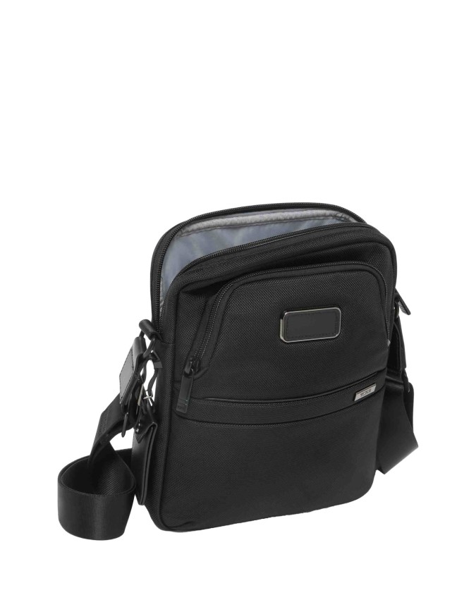 Tumi - Compact leather shoulder bag made of Alpha 3 ballistic