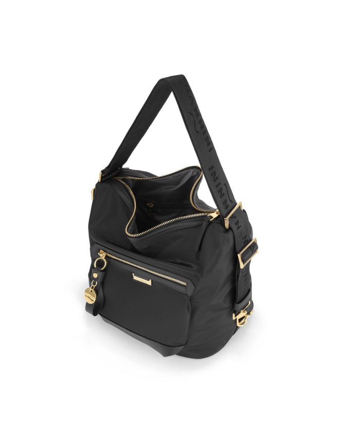  Nannini - Borsa a spalla trasformabile in zaino in nylon e