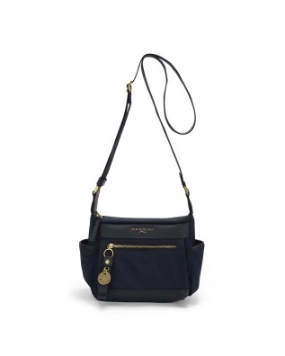 Nannini – Small Shoulder Bag with Side Pockets in Nylon and