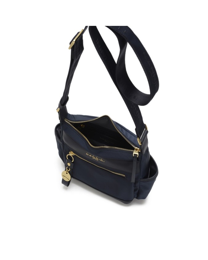 Nannini – Small Shoulder Bag with Side Pockets in Nylon and