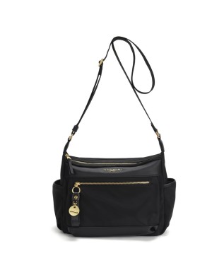 Nannini – Borsa a tracolla media in nylon e pelle Liberty 2