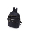 Nannini - Damenrucksack aus Leder mit Außentasche aus genarbtem