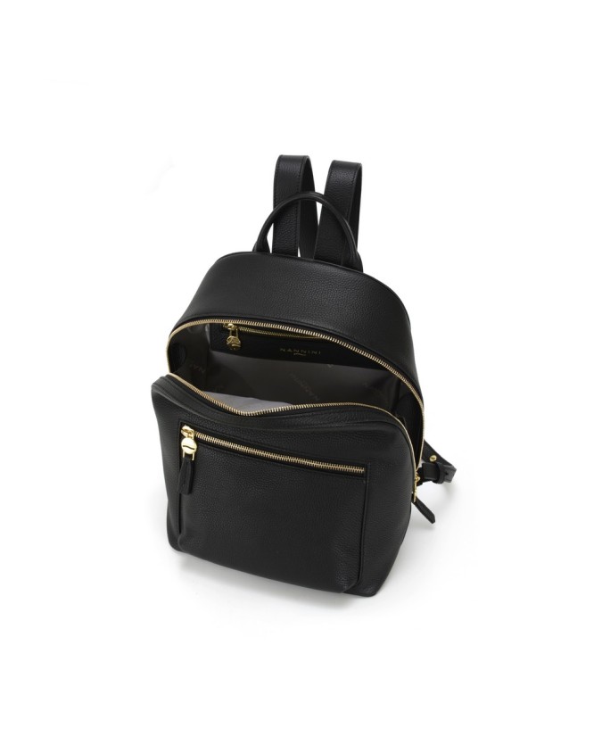  Nannini - Zaino Donna in Pelle con Tasca Esterna in Pelle