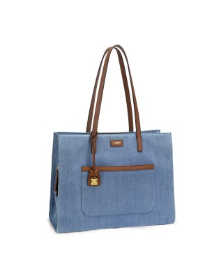  Nannini - Borsa in Nylon con Dettagli in Pelle Carla