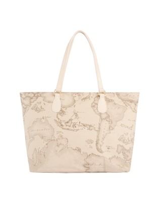Alviero Martini Prima Classe - Borsa shopping in tessuto soft stampa Geo Safari 2