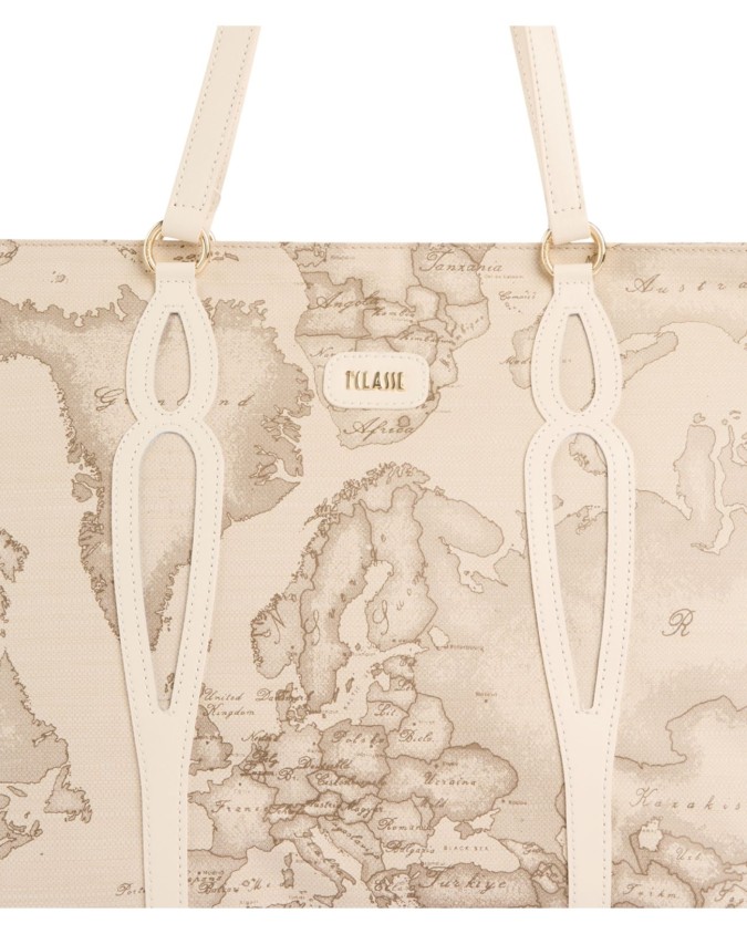  Alviero Martini Prima Classe - Borsa shopping in tessuto soft