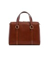 The Bridge - Laura: Large leather handbag with a removable shoulder strap