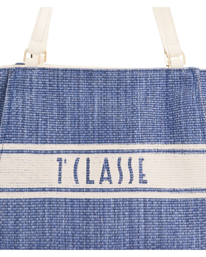 Alviero Martini Prima Classe - Borsa shopping in tessuto effetto rafia Coast