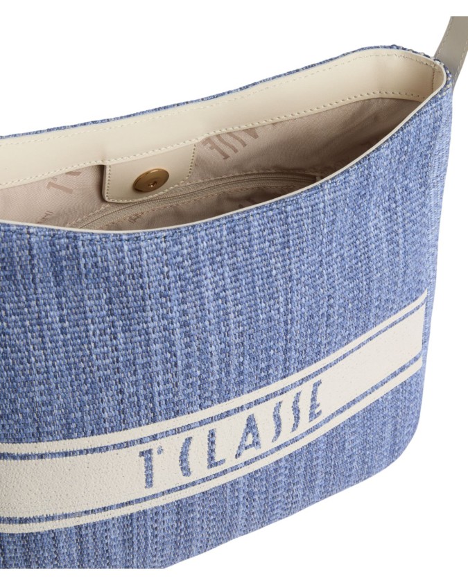Alviero Martini Prima Classe - Borsa sottospalla in tessuto effetto rafia Coast