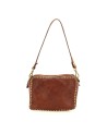 Campomaggi - Borsa bauletto con tracolla in pelle e borchie Kate