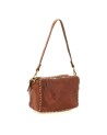 Campomaggi - Borsa bauletto con tracolla in pelle e borchie Kate