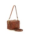 Campomaggi - Borsa bauletto con tracolla in pelle e borchie Kate