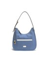 Nannini - Borsa a spalla hobo in denim e pelle Carla