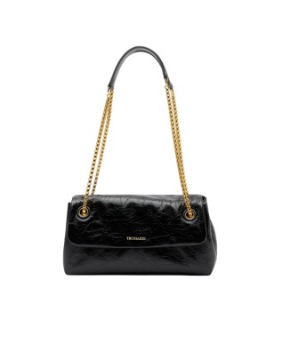 Trussardi - Borsa a tracolla mini in pelle cracklé con catena Orbita