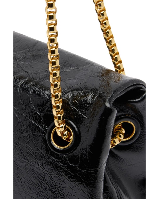 Trussardi - Borsa a tracolla mini in pelle cracklé con catena Orbita
