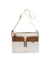 Nannini - Nylon and leather crossbody bag with Liberty-print