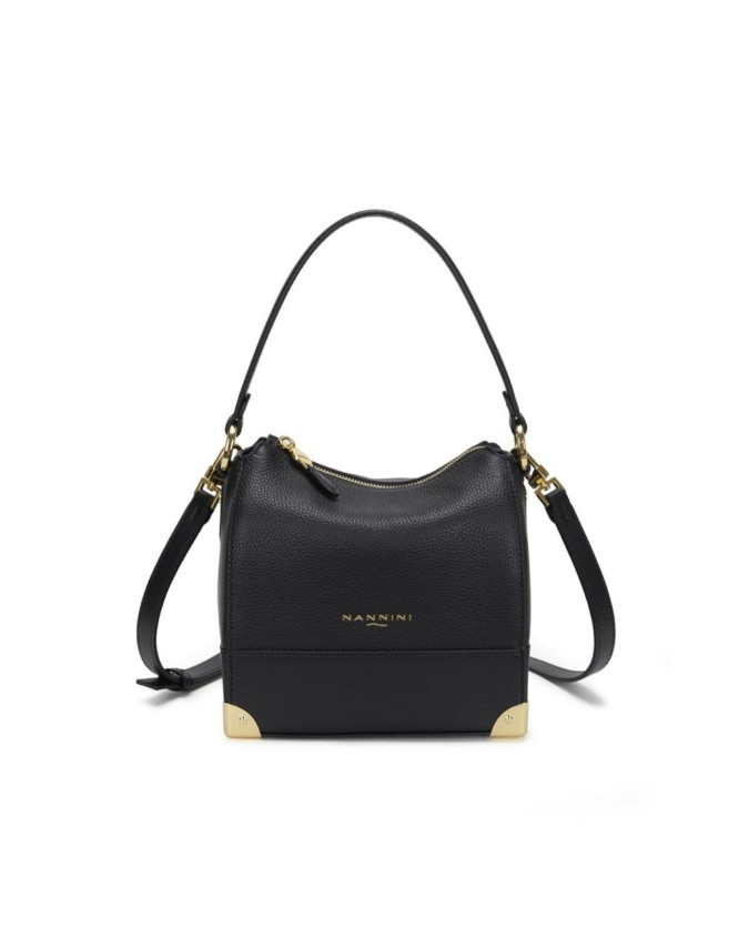  Nannini - Borsa a spalla in pelle hobo con tracolla Danuta