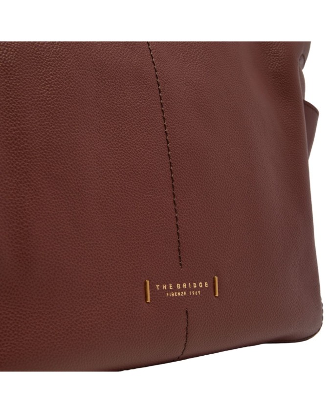 The Bridge - Borsa in pelle shopper con tasche laterali Letizia