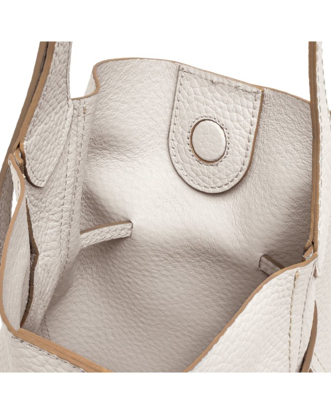 Gianni Chiarini - Borsa a secchiello con coulisse in pelle Sienna