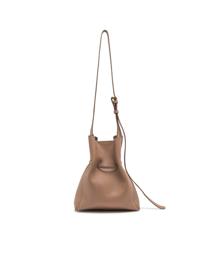 Gianni Chiarini - Borsa a secchiello con coulisse in pelle Sienna