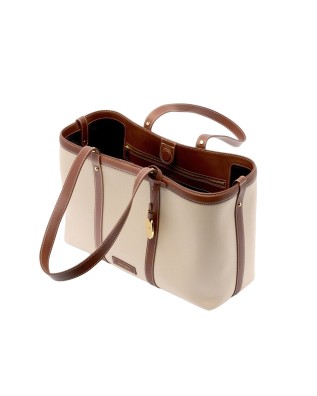  Trussardi - Borsa shopper in canvas e pelle Elba 2