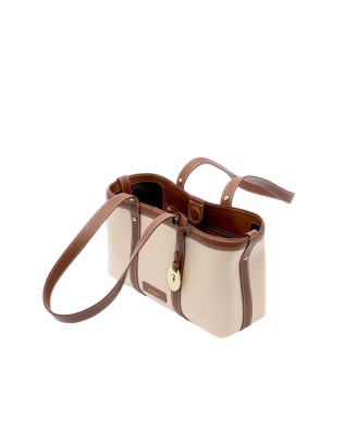  Trussardi - Borsa shopper piccola in canvas e pelle Elba 2