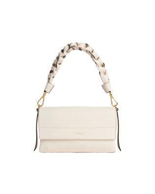Coccinelle - Borsa a mano in pelle con manico intrecciato Small Boheme