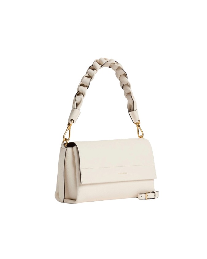 Coccinelle - Borsa a mano in pelle con manico intrecciato
