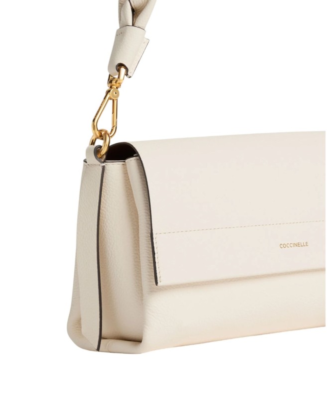 Coccinelle - Borsa a mano in pelle con manico intrecciato Small Boheme