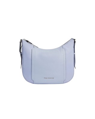  Piquadro - Borsa a tracolla donna in pelle e tessuto riciclato