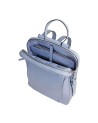 Piquadro - Damenrucksack aus Leder und recyceltem Stoff mit Platz für einen 14-Zoll-Laptop – Circle