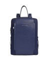  Piquadro - Zaino donna in pelle e tessuto riciclato porta pc