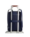  Piquadro - Zaino donna in pelle e tessuto riciclato porta pc
