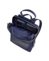  Piquadro - Zaino donna in pelle e tessuto riciclato porta pc