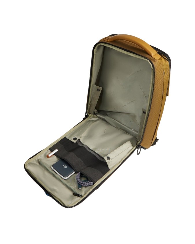  Piquadro – Zaino da viaggio porta pc 15.6’’ in pelle vegana e