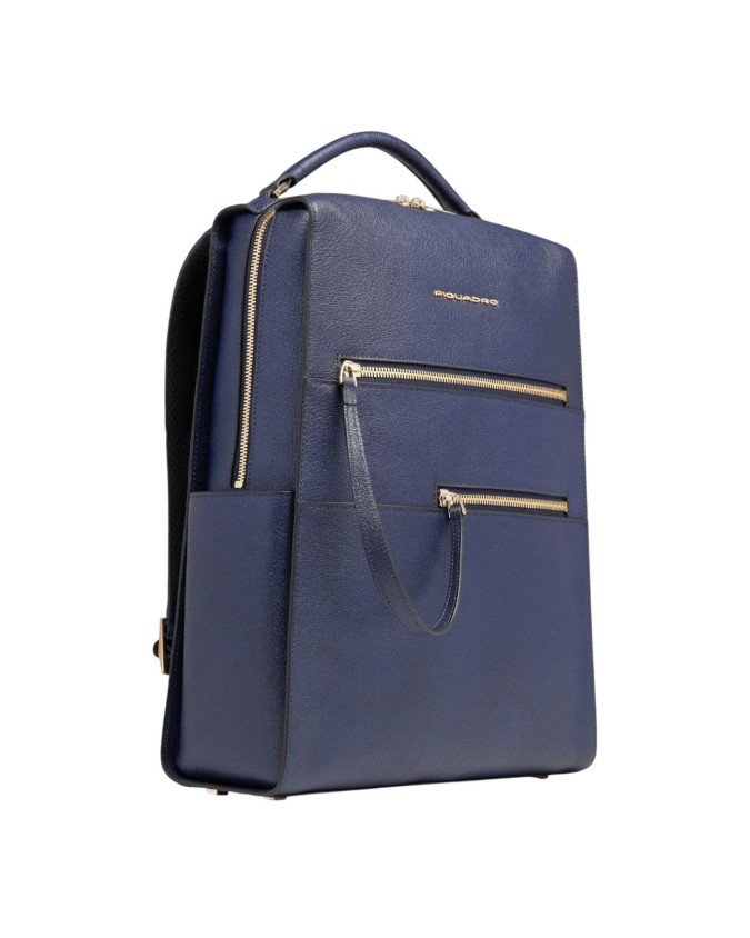  Piquadro – Zaino donna in pelle porta pc 14’’ con tasche