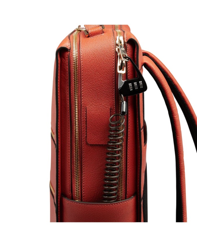  Piquadro - Zaino donna in pelle porta pc 15,6" con protezione