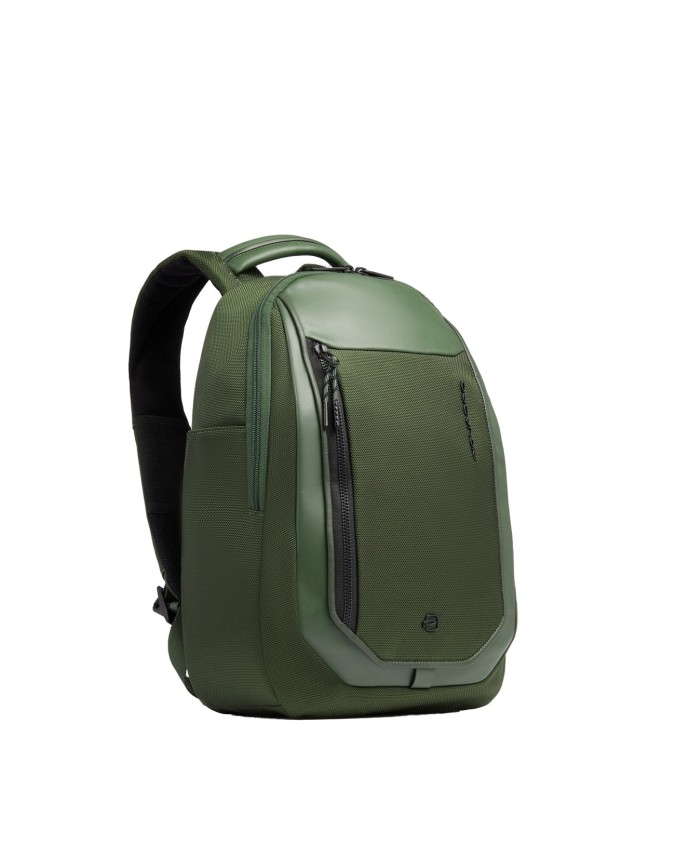 Piquadro - Zaino da lavoro uomo in tessuto riciclato e pelle porta pc 13,3" Lyss