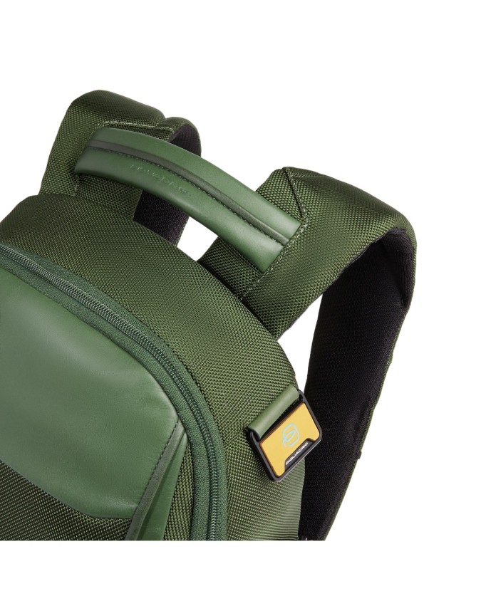 Piquadro - Zaino da lavoro uomo in tessuto riciclato e pelle porta pc 13,3" Lyss