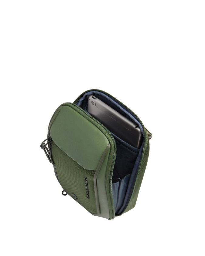 Piquadro - Borsello uomo porta iPad®mini in tessuto riciclato e pelle Lyss