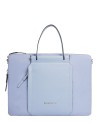 Piquadro – Doppeltgrifftasche aus Leder und recyceltem Stoff, erweiterbar, für 15,6-Zoll-Laptops, Modell Circle